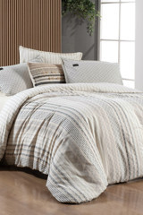 Sarev Mood Comfort Calamor 4 Mevsim 200x220 cm Çarşaflı Çift Kişilik Nevresim Takımı Çok Renkli