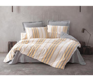 Cotton Box Tribus 4 Mevsim 200x220 cm Çarşaflı Çift Kişilik Nevresim Takımı Beyaz - Sarı