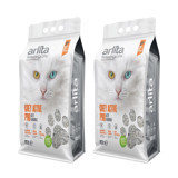 Arlita Grey Actıve Pro Topaklanan İnce Taneli Aktif Karbonlu Bentonit Kedi Kumu 2x10 lt