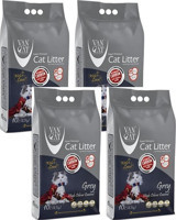 Vancat Cat Litter Topaklanan İnce Taneli Aktif Karbonlu Bentonit Kedi Kumu 4x10 lt