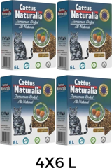 Cattus Naturalia Organik Kalın Taneli Aktif Karbonlu Kedi Kumu 4x6 lt