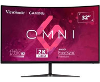 Viewsonic VX3218C-2K 165 Hz 1 ms 32 inç WQHD Curved VA Hoparlörlü HDMI Freesync 2560x1440 px LED Monitör