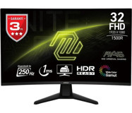 MSI MAG 32C6X 250 Hz 1 ms 31.5 inç WQHD Curved Dokunmatik VA HDMI 2560x1440 px LED Monitör