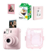 Fujifilm Instax Mini 12 Simli Şipşak 60 mm Full HD Dijital Fotoğraf Makinesi + Fujifilm Simli Pleksi Kılıf ve Albüm Seti Hediyeli