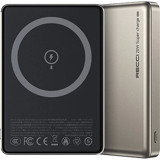 Recci RPB-W26 10000 mAh Hızlı Şarj Işıklı Dijital Göstergeli Kablosuz Powerbank Sarı