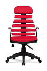 Arenzo Zebra Kolçaklı Dönerli Kırmızı Çalışma Sandalyesi
