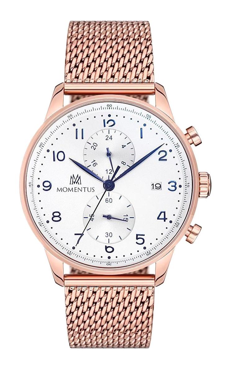 Momentus CC115R-02SM Takvimli 43 mm Rose Gold Çelik Kordon Analog Erkek Kol Saati
