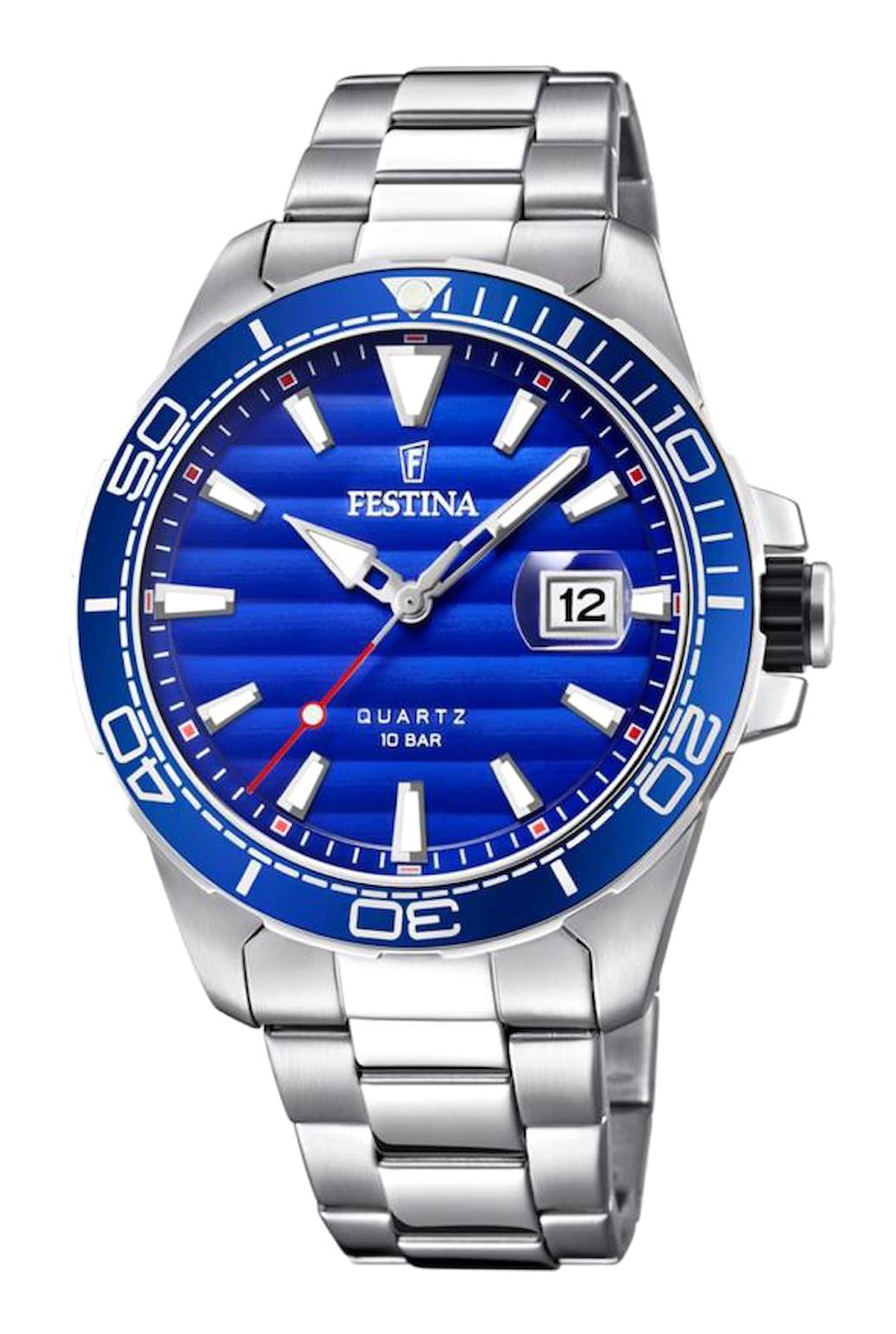 Festina F20360/1 Takvimli 44 mm Çelik Kordon Analog Erkek Kol Saati