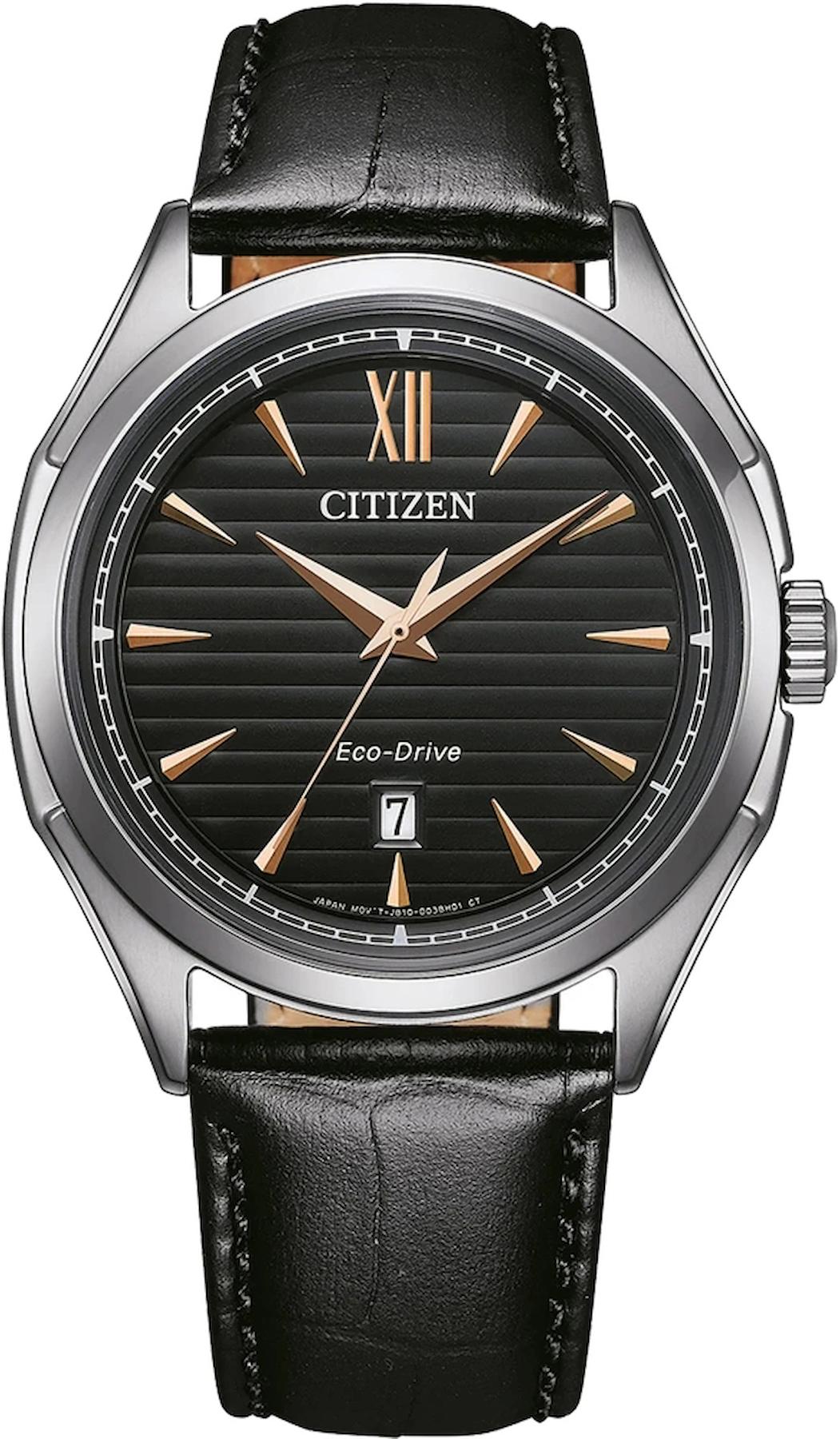 Citizen AW1750-18E Takvimli 41 mm Siyah Deri Kordon Analog Erkek Kol Saati