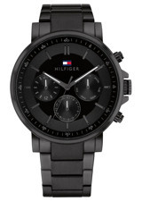 Tommy Hilfiger TH1710590 Takvimli 44 mm Siyah Çelik Kordon Analog Erkek Kol Saati
