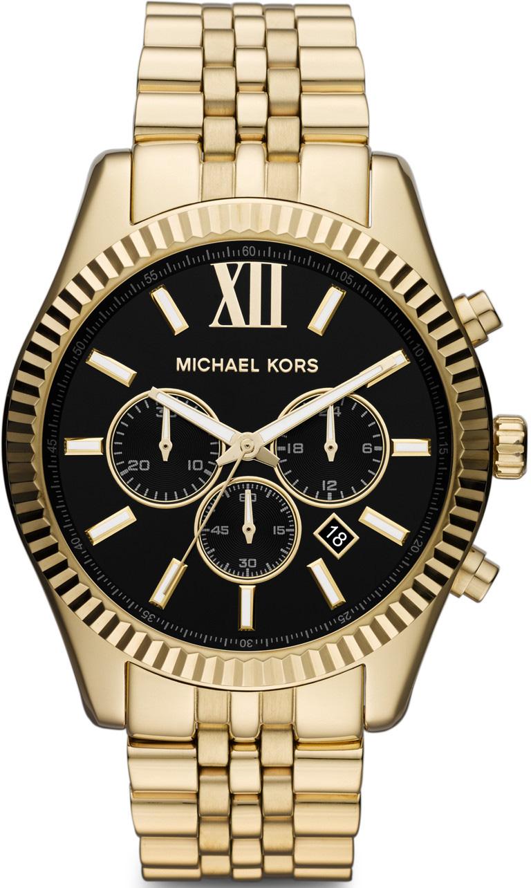 Michael Kors MK8286 Takvimli 45 mm Altın Çelik Kordon Analog Erkek Kol Saati