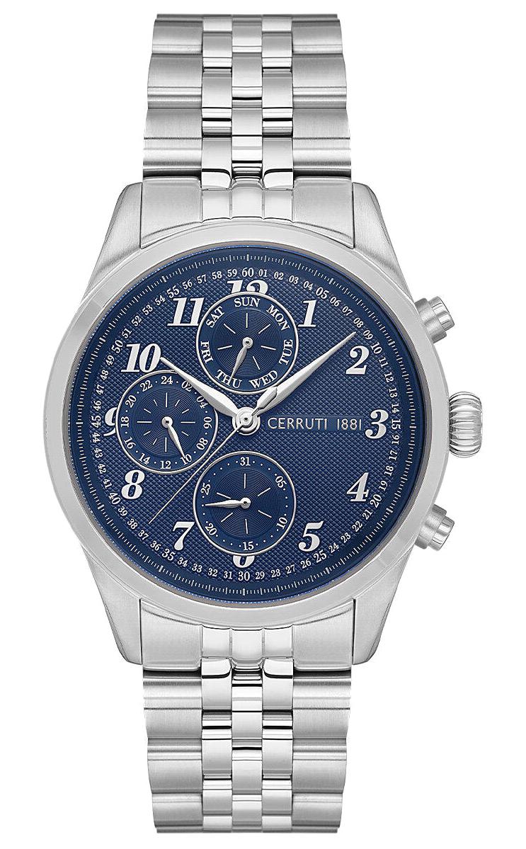 Cerruti 1881 CIWGK0019301 Takvimli 42 mm Çelik Kordon Analog Erkek Kol Saati