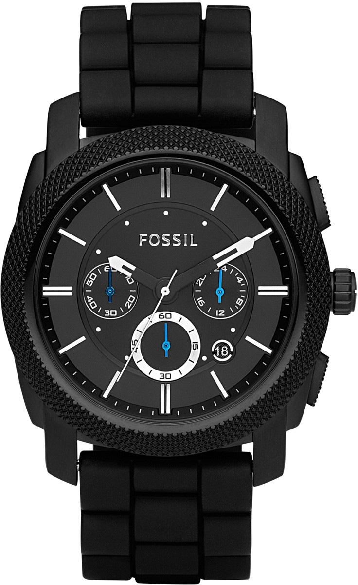 Fossil FFS4487 Takvimli 45 mm Siyah Silikon Kordon Analog Erkek Kol Saati