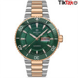 Hislon SD137T-15SR Takvimli 43 mm Altın-Çelik Kordon Analog Erkek Kol Saati