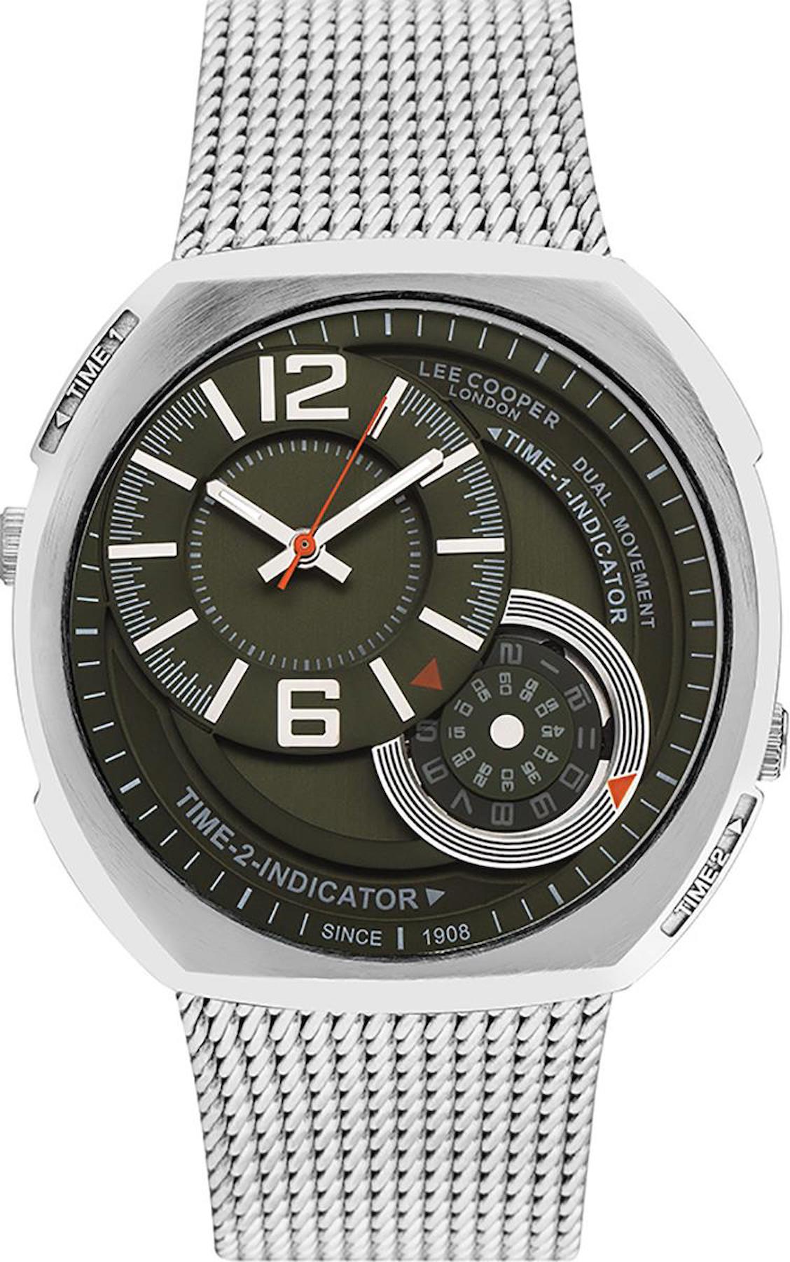 Lee Cooper LC07804.370 Takvimli Metal Kordon Analog Erkek Kol Saati