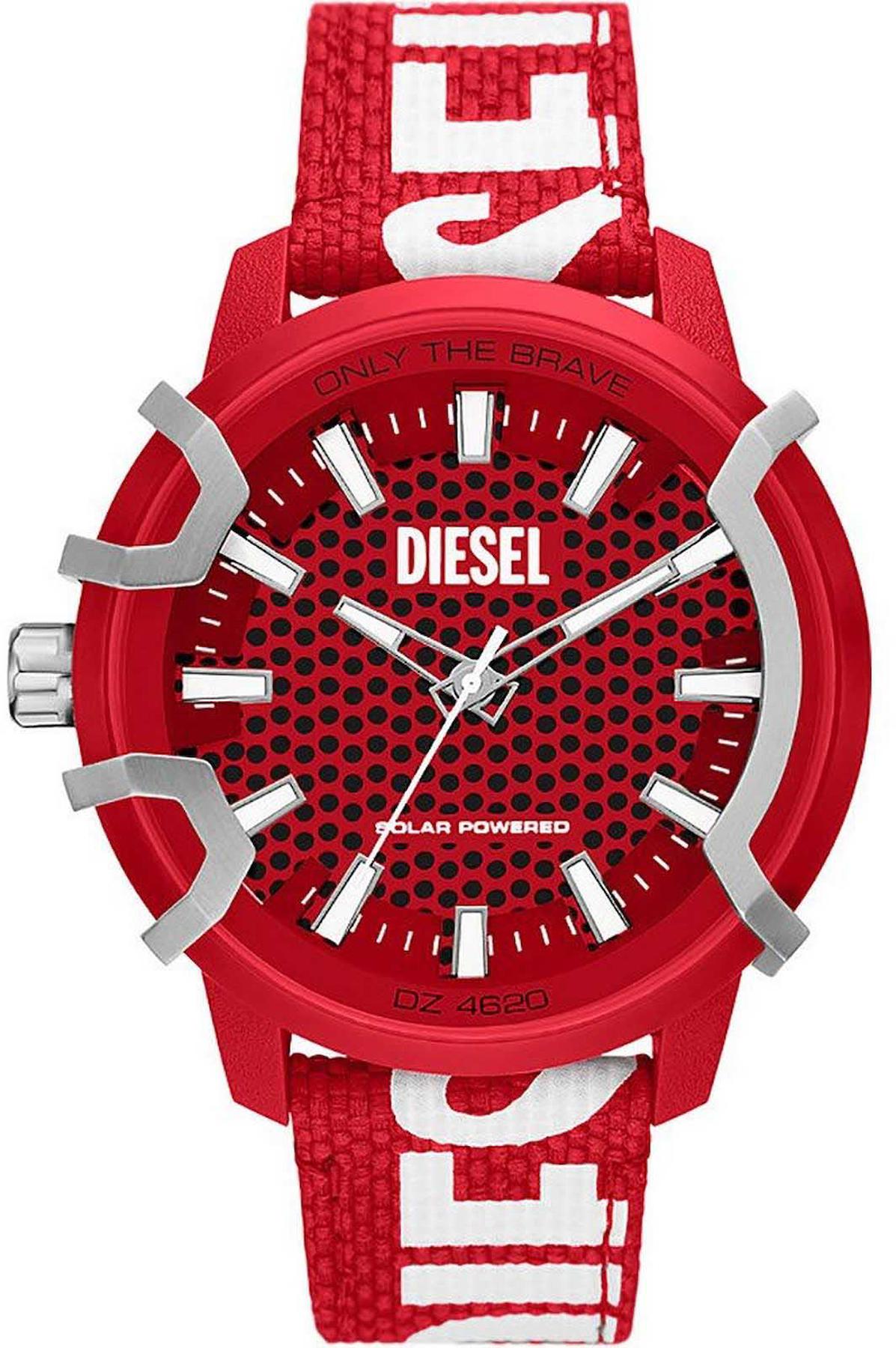 Diesel DZ4620 Takvimli 42 mm Kırmızı Kanvas Kordon Analog Erkek Kol Saati