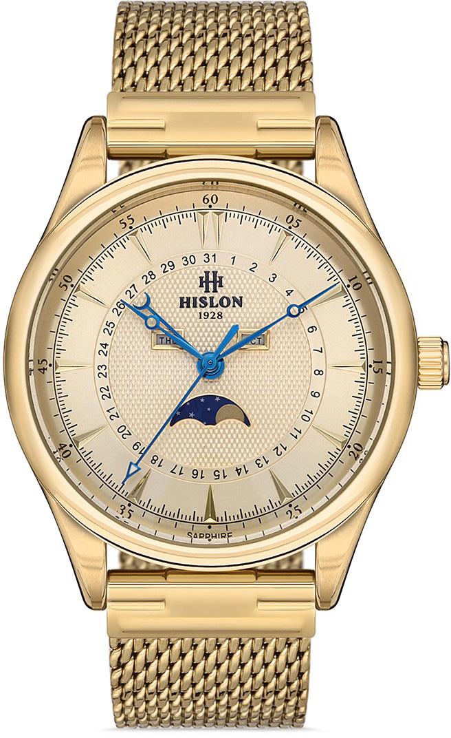 Hislon TM101G-02SG Altın Çelik Kordon Analog Kol Saati