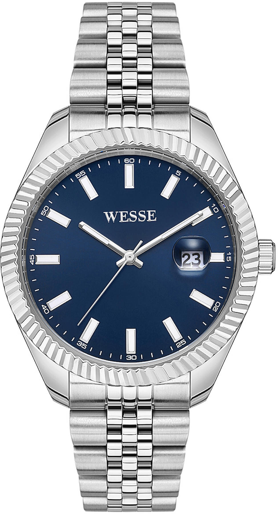 Wesse WWG208203 Takvimli 43 mm Çelik Kordon Analog Erkek Kol Saati