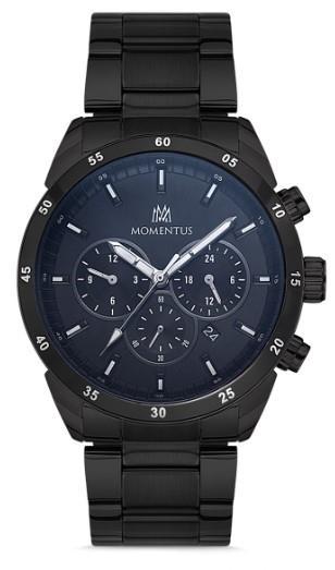 Momentus SC242B-04SN Takvimli 45 mm Siyah Çelik Kordon Analog Erkek Kol Saati