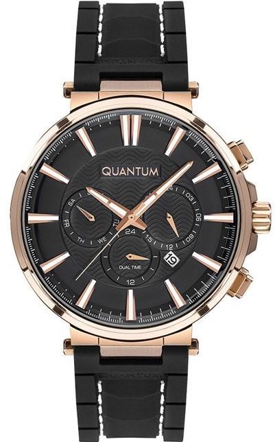 Quantum PWG946.451 Takvimli 45 mm Siyah Silikon Kordon Analog Erkek Kol Saati
