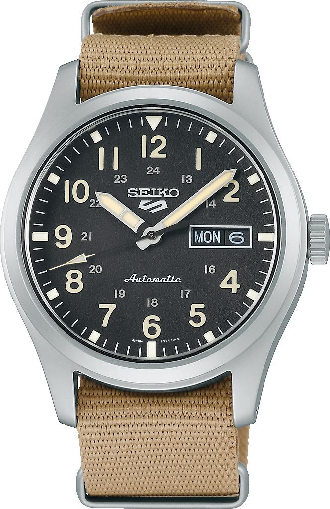Seiko SRPG35K Takvimli 40 mm Kahverengi Kanvas Kordon Analog Erkek Kol Saati