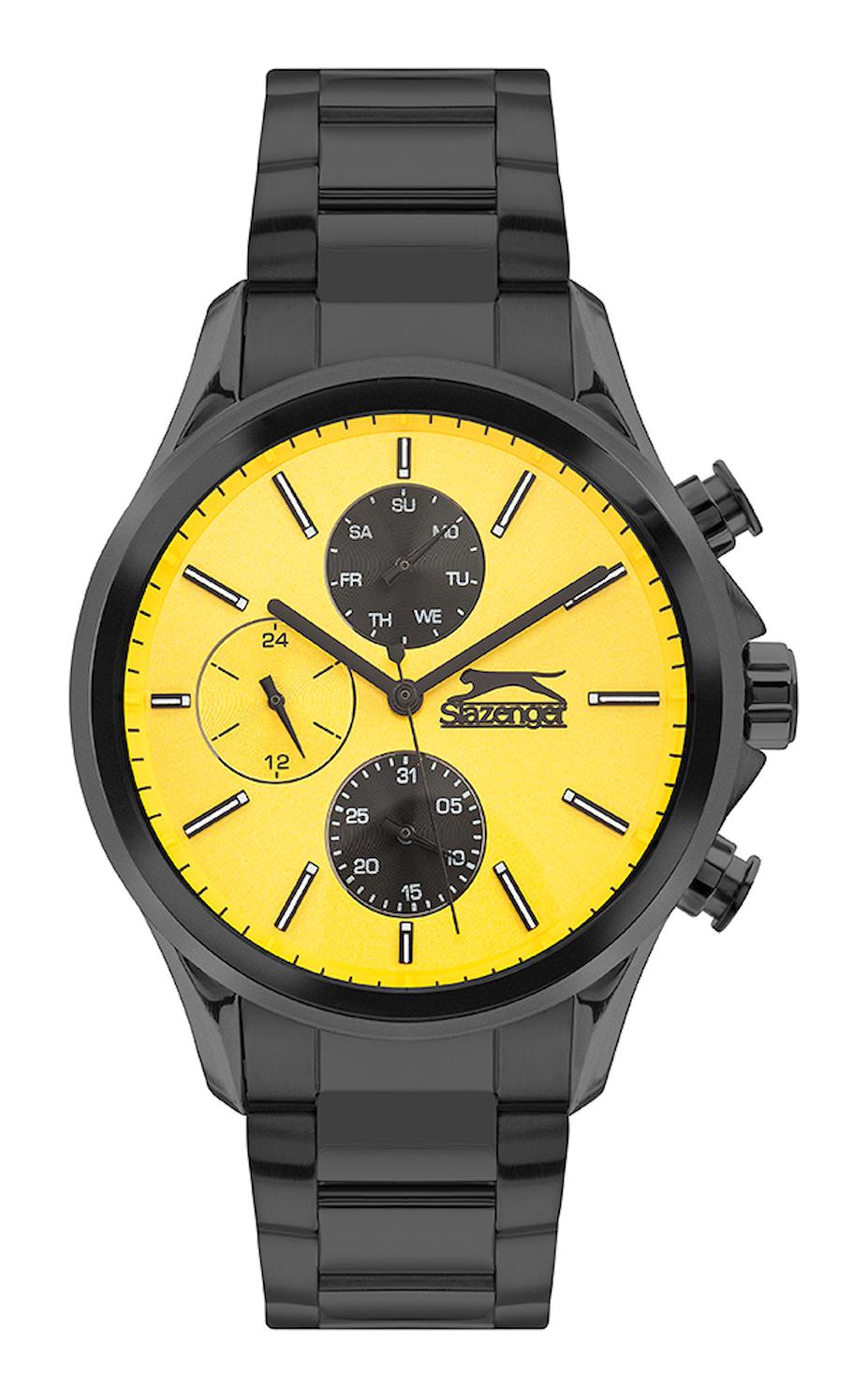 Slazenger SL.09.1998.2.07 Takvimli 44 mm Antrasit Plastik Kordon Analog Kol Saati