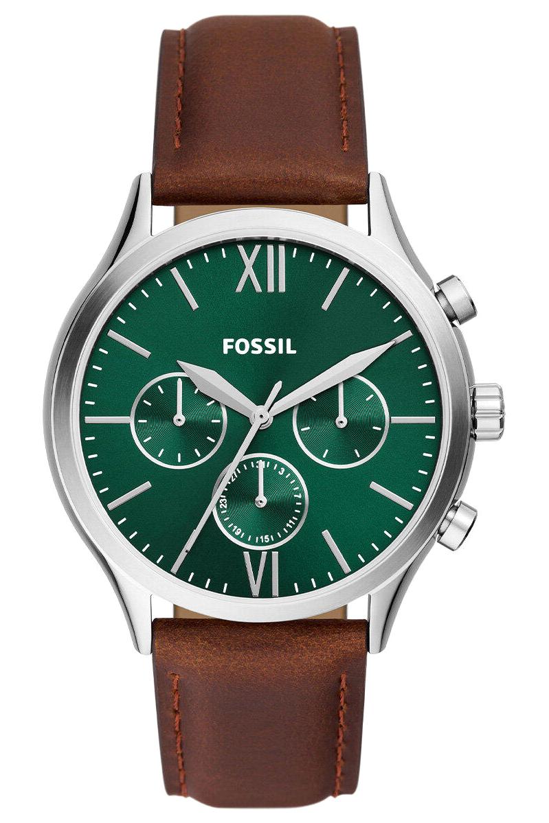 Fossil FBQ2813 Takvimli 44 mm Kahverengi Deri Kordon Analog Erkek Kol Saati