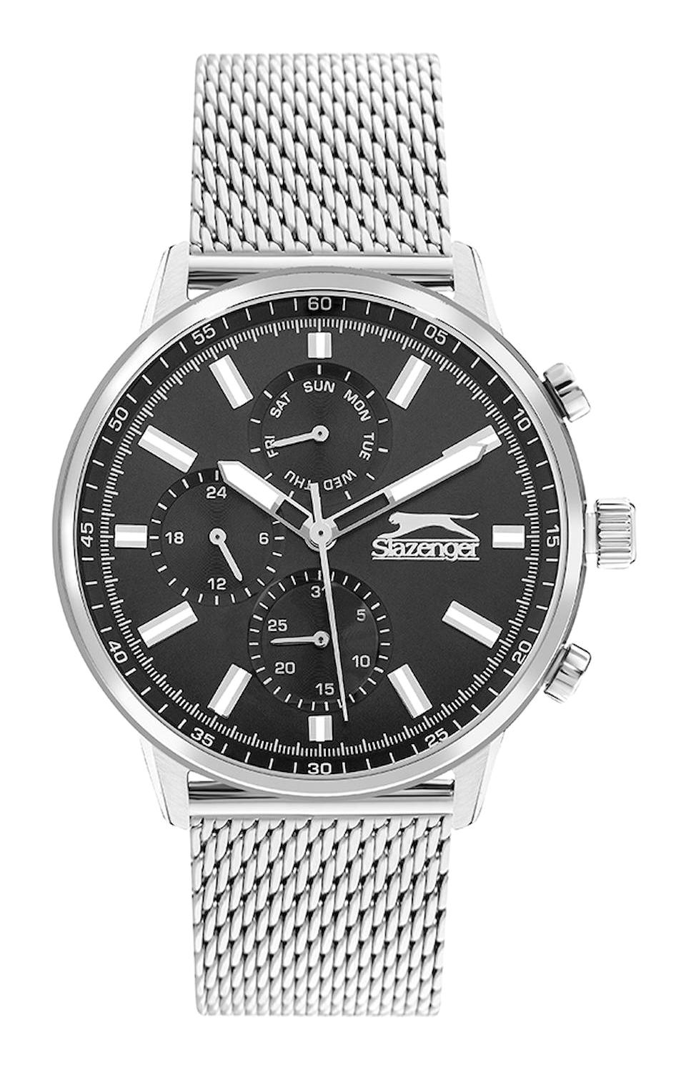 Slazenger SL.09.2263.2.07 Takvimli 45 mm Gri Plastik Kordon Analog Kol Saati