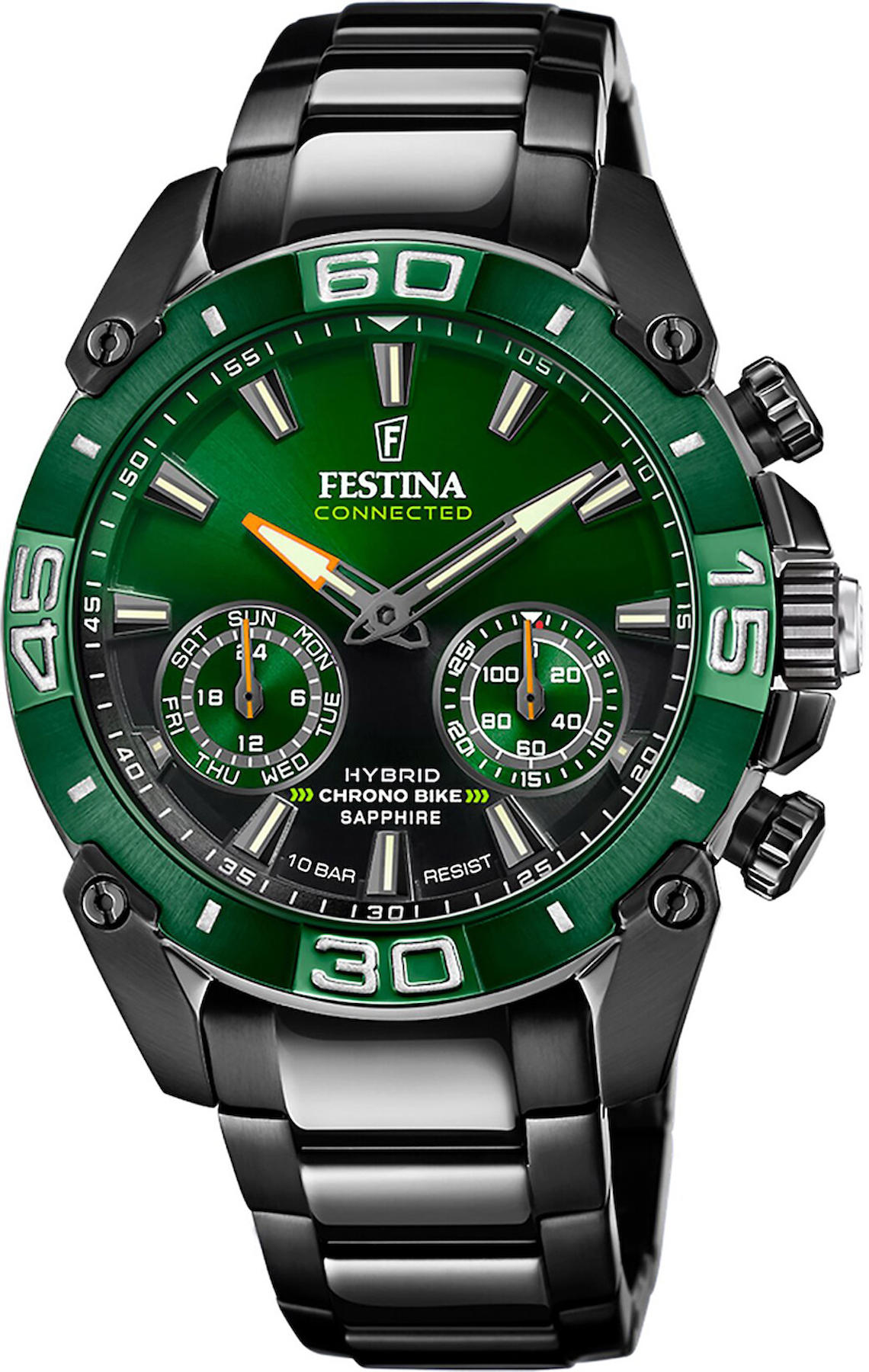 Festina F20548-2 Takvimli 45 mm Siyah Çelik Kordon Analog Kol Saati