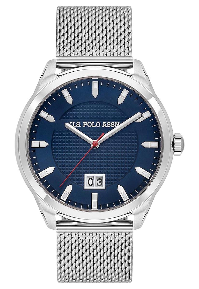 U.S. Polo Assn USPA1087-02 Takvimli 42 mm Gri Hasır Kordon Analog Kol Saati