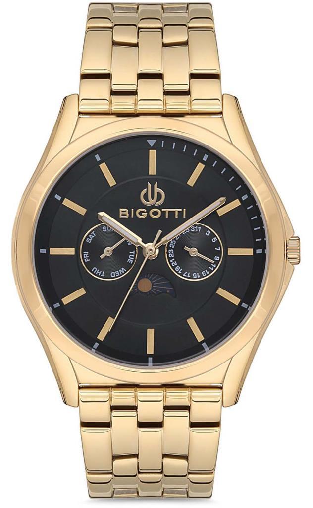 Bigotti BG.1.10158.4 Takvimli 41 mm Altın Çelik Kordon Analog Erkek Kol Saati