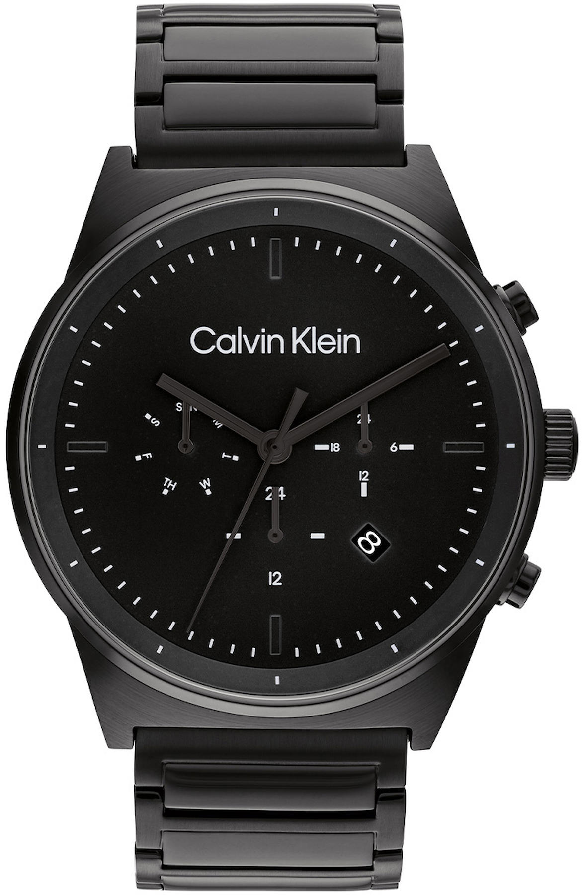 Calvin Klein CK25200295 Takvimli 44 mm Siyah Çelik Kordon Analog Erkek Kol Saati