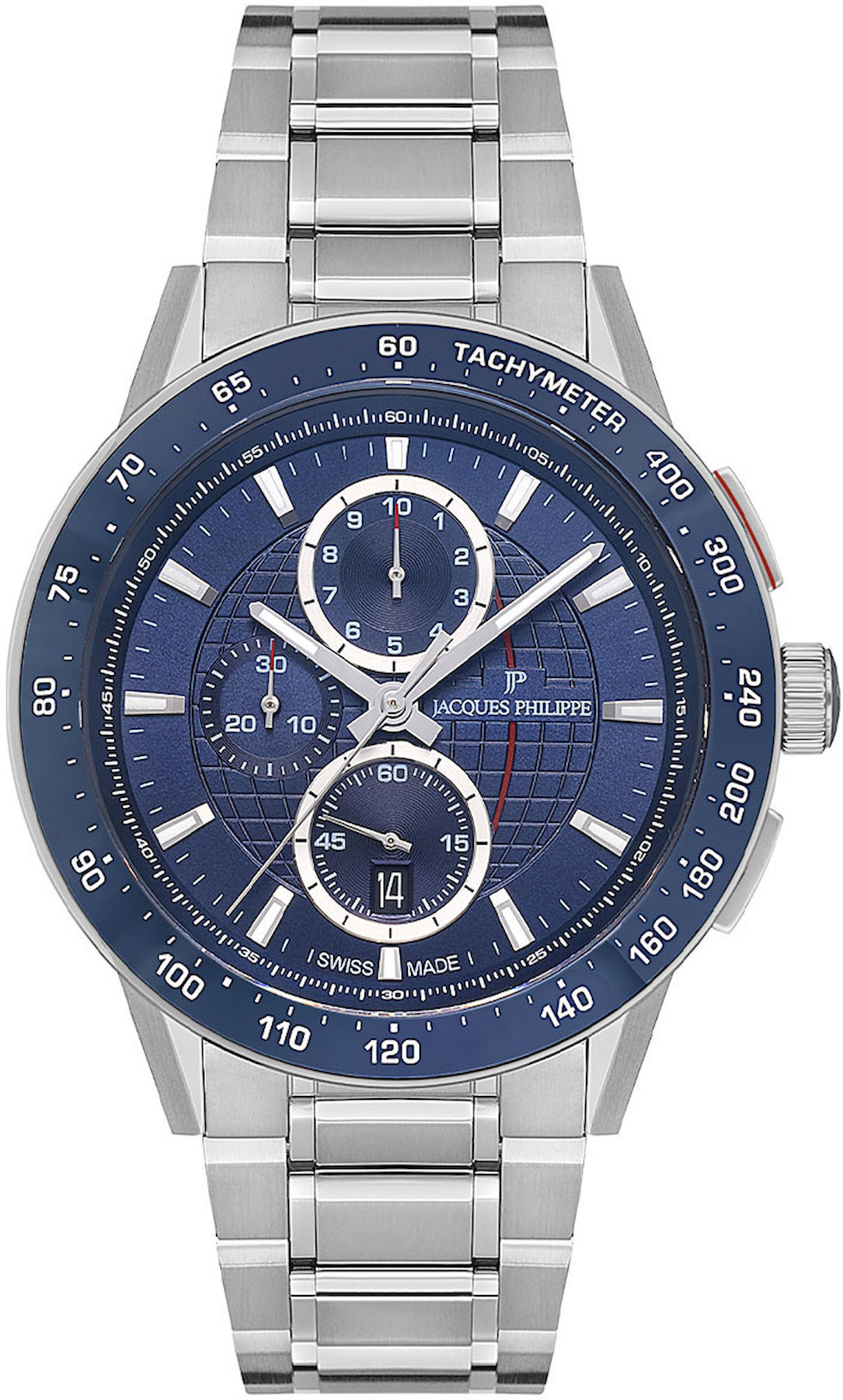 Jacques Philippe JPQGC281336 Takvimli 43 mm Çelik Kordon Analog Erkek Kol Saati