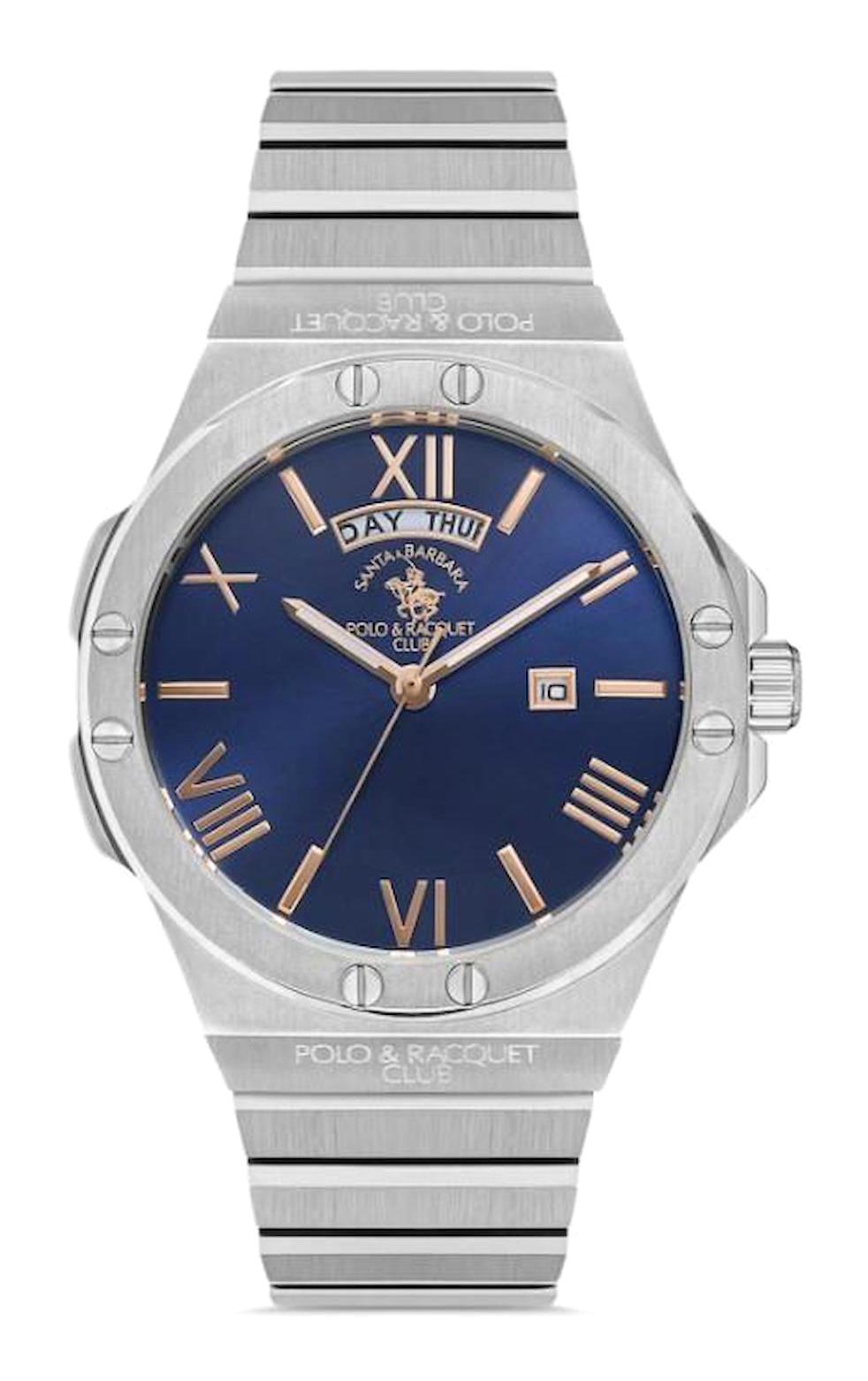 Santa Barbara Polo & Racquet Club SB.1.10403.3 Takvimli Çelik Kordon Analog Erkek Kol Saati
