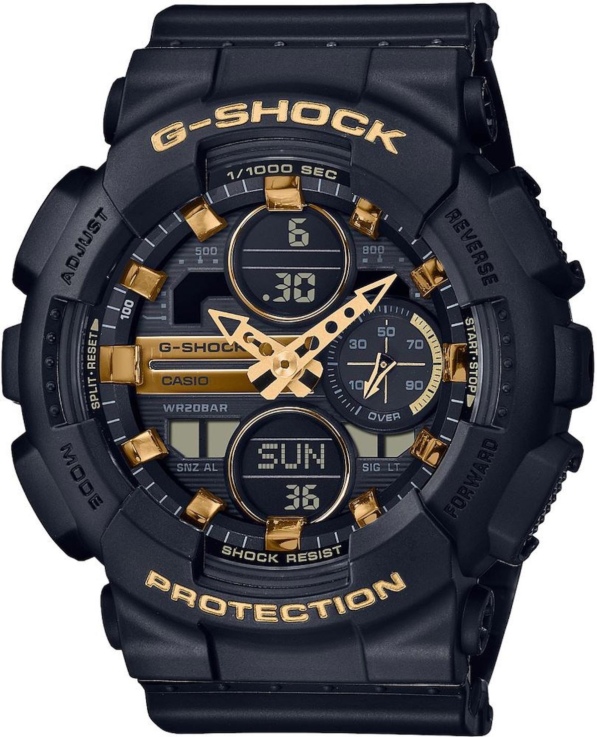 Casio GMA-S140M-1ADR Takvimli 45.9 mm Siyah Silikon Kordon Analog Erkek Kol Saati