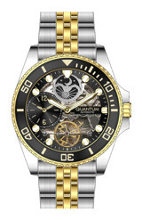 Quantum QMG1061.250 45 mm Altın-Çelik Kordon Analog Erkek Kol Saati