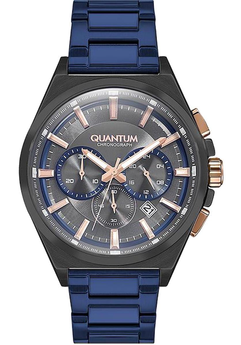 Quantum PWG947.090 Takvimli Lacivert Çelik Kordon Analog Erkek Kol Saati