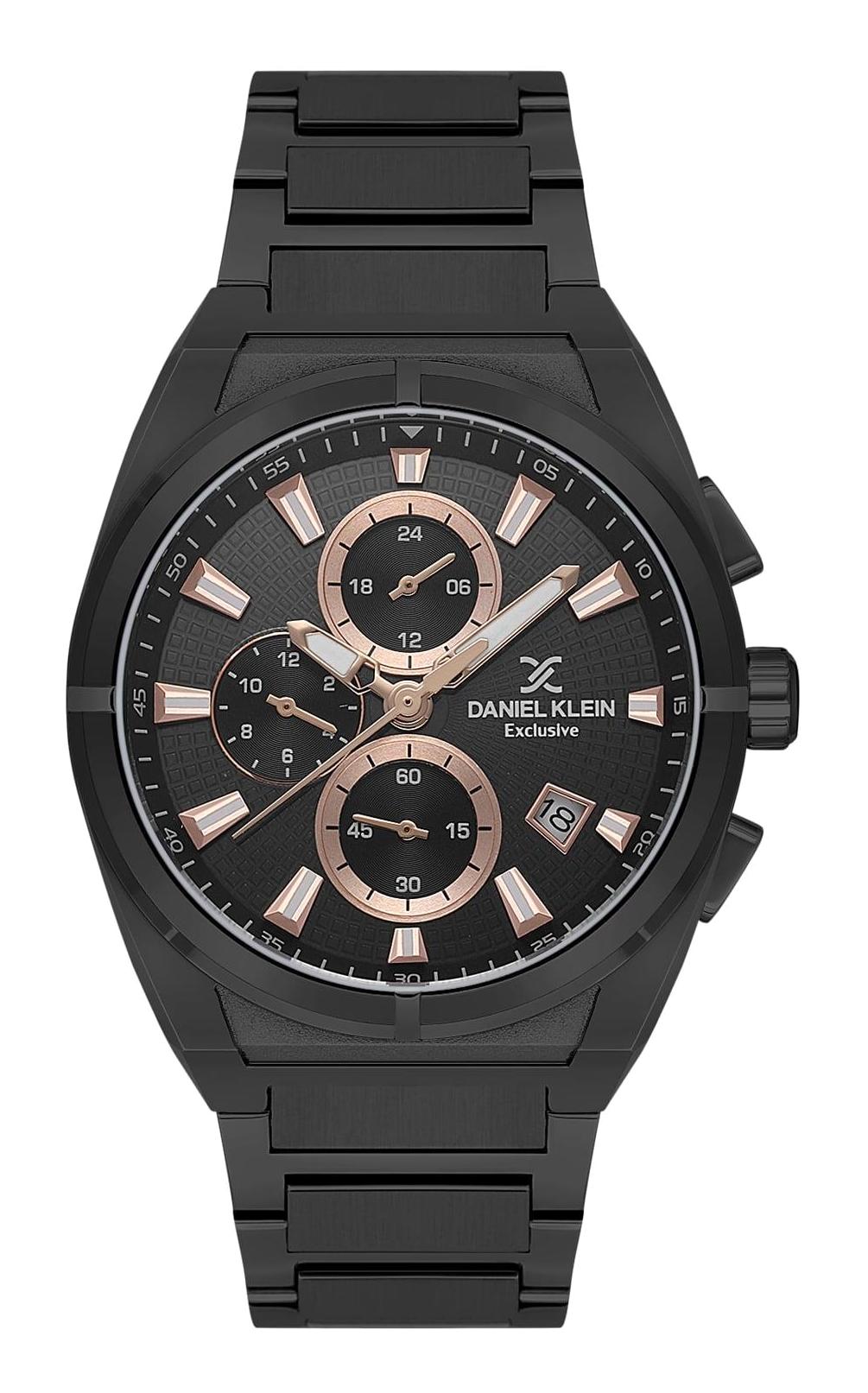 Daniel Klein DK.1.13750-5 Takvimli Siyah Çelik Kordon Analog Erkek Kol Saati