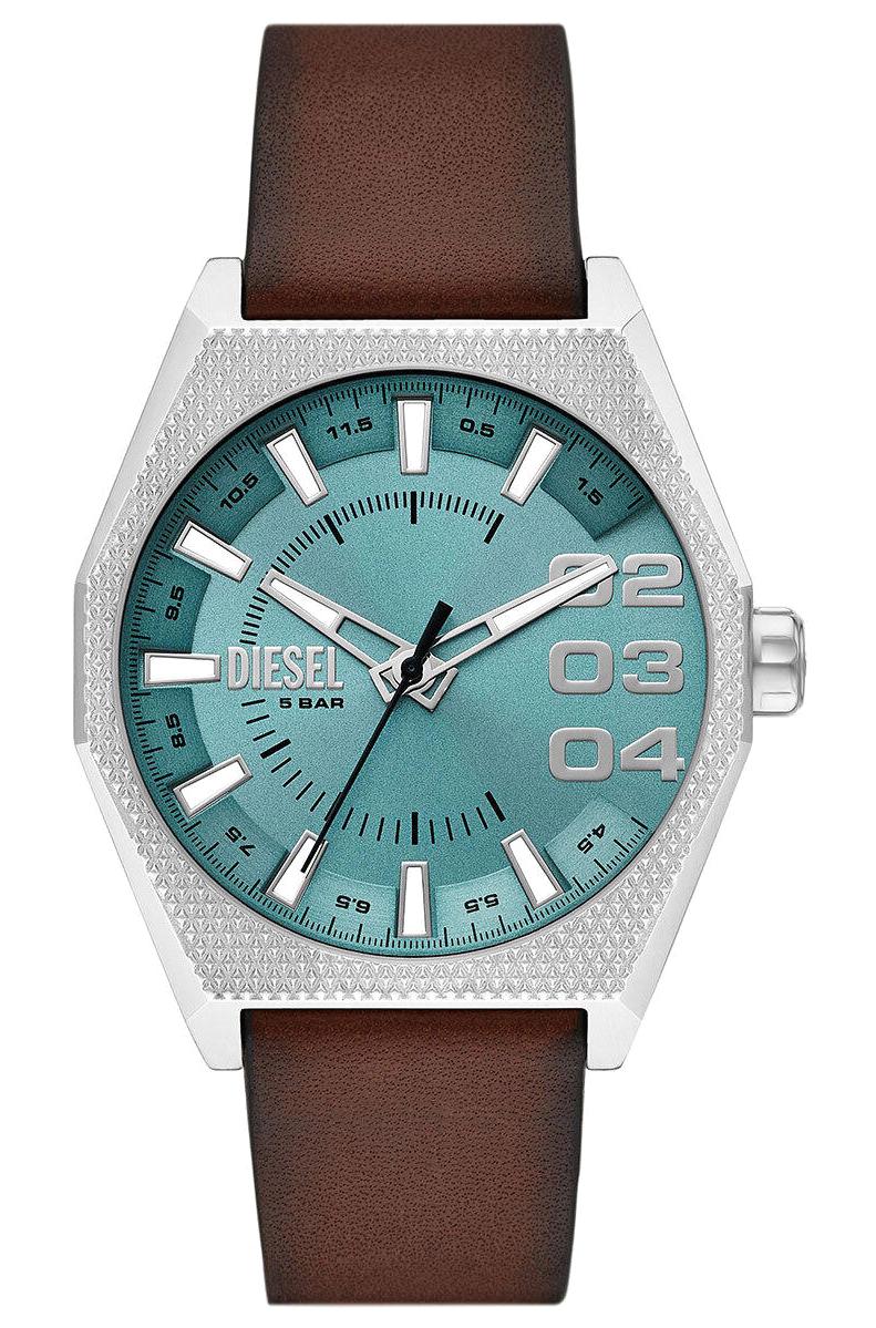 Diesel DZ2174 Takvimli 43 mm Kahverengi Silikon Kordon Analog Erkek Kol Saati