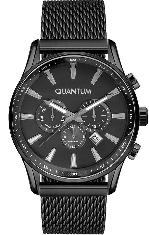 Quantum ADG863.650 Takvimli 42 mm Siyah Çelik Kordon Analog Erkek Kol Saati