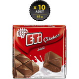 Eti Kare Sütlü Çikolata 65 gr 10 Adet