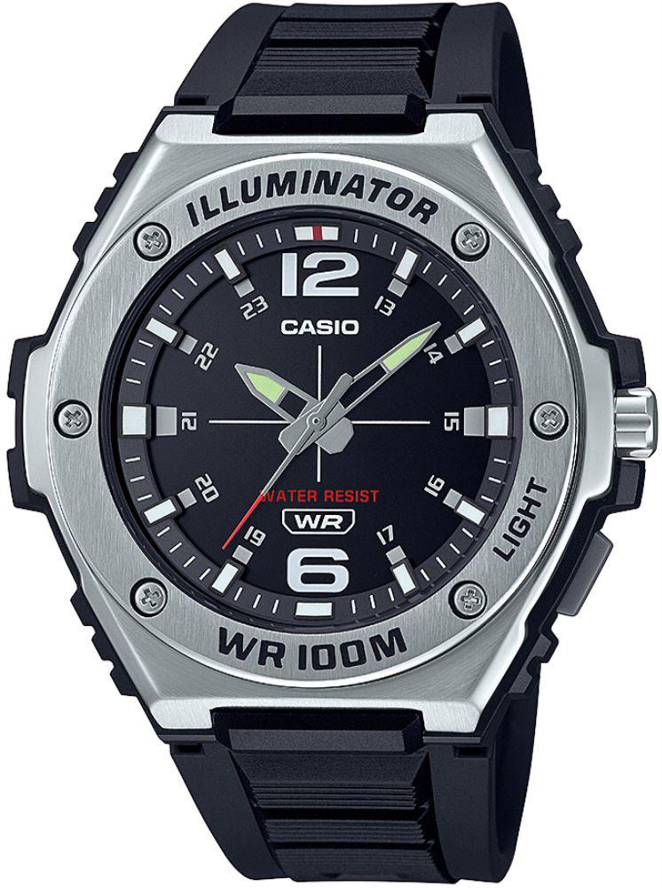 Casio MWA-100H-1AVDF 50.6 mm Siyah Silikon Kordon Analog Erkek Kol Saati