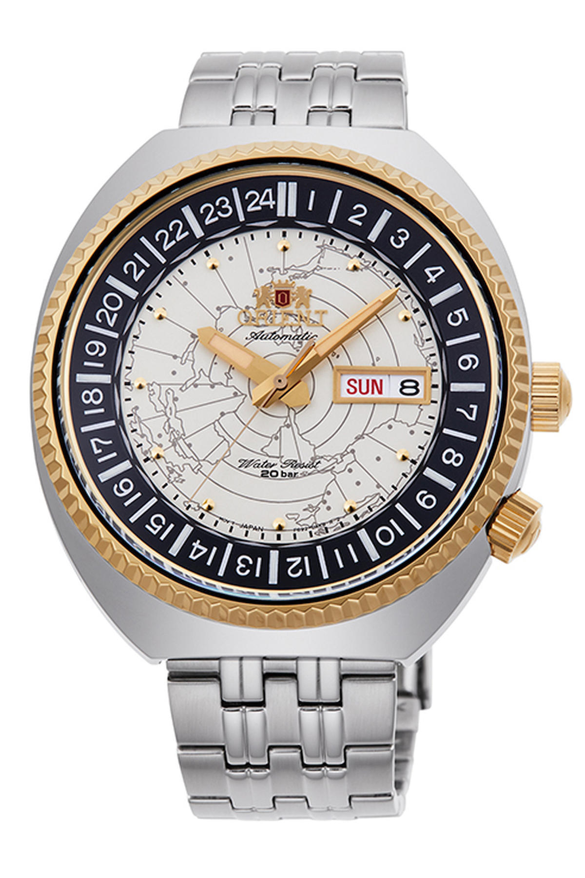 Orient RA-AA0E01S19B Takvimli 44 mm Çelik Kordon Analog Erkek Kol Saati