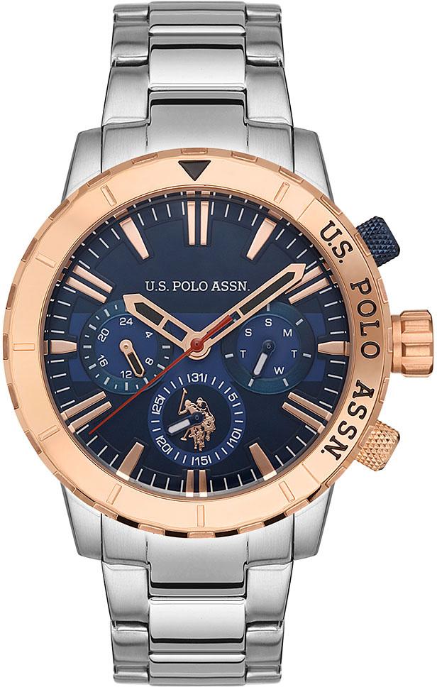 U.S. Polo Assn USPA1026-01 Takvimli 45 mm Çelik Kordon Analog Erkek Kol Saati