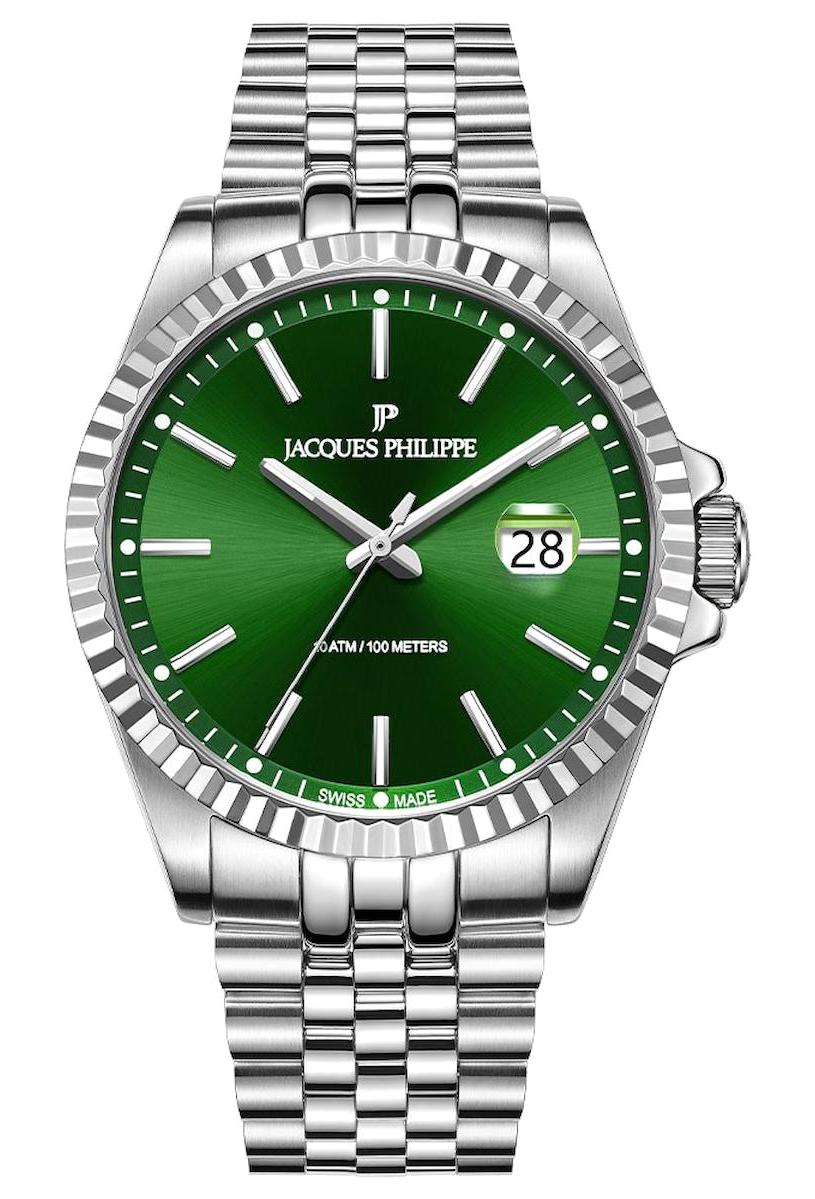 Jacques Philippe JPQGS5913X6 Takvimli 41 mm Çelik Kordon Analog Erkek Kol Saati