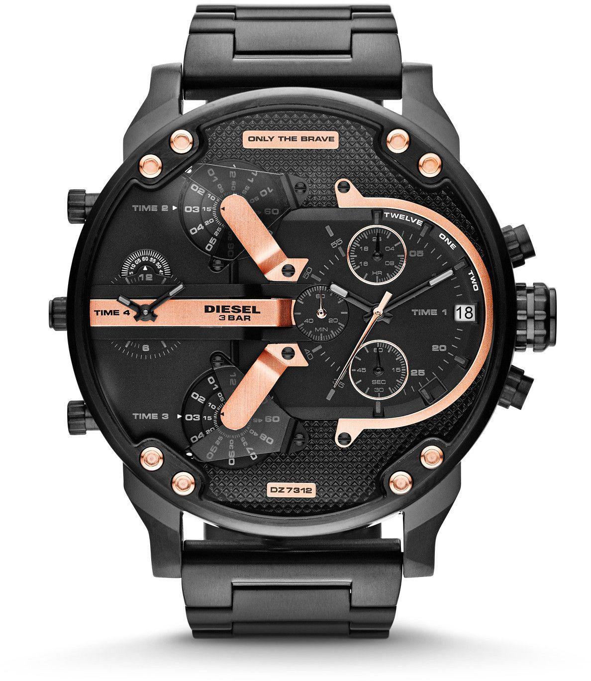 Diesel DZ7312 Takvimli 42 mm Siyah Metal Kordon Analog Erkek Kol Saati