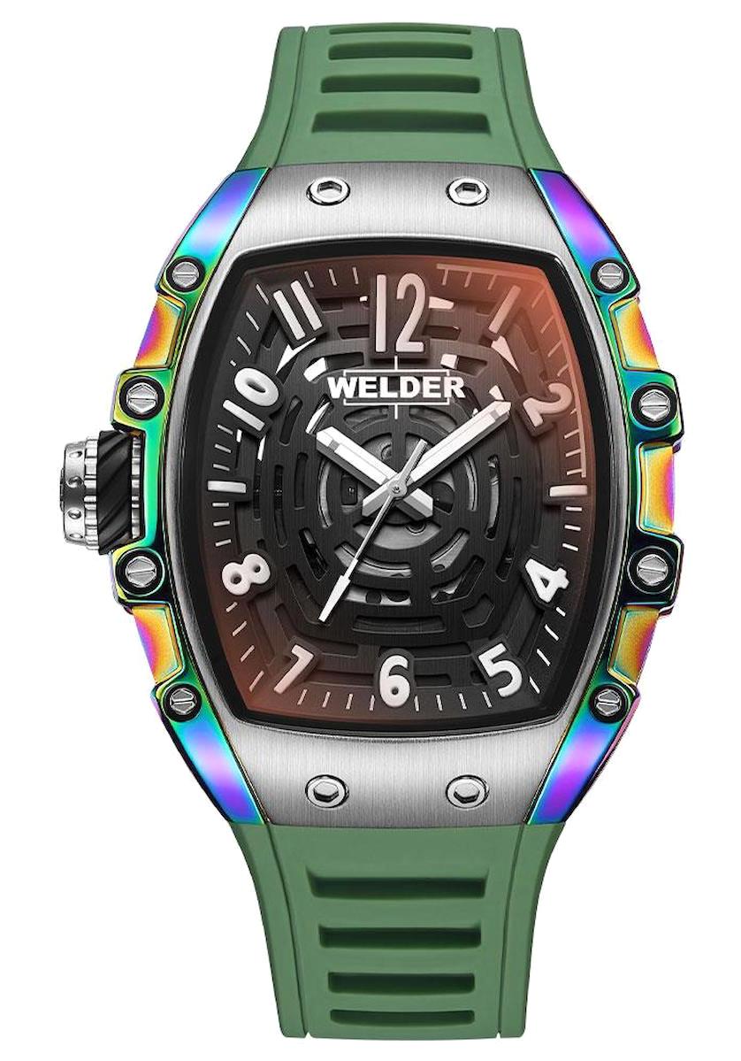 Welder Watch WRH3005-R 44 mm Yeşil Silikon Kordon Analog Erkek Kol Saati