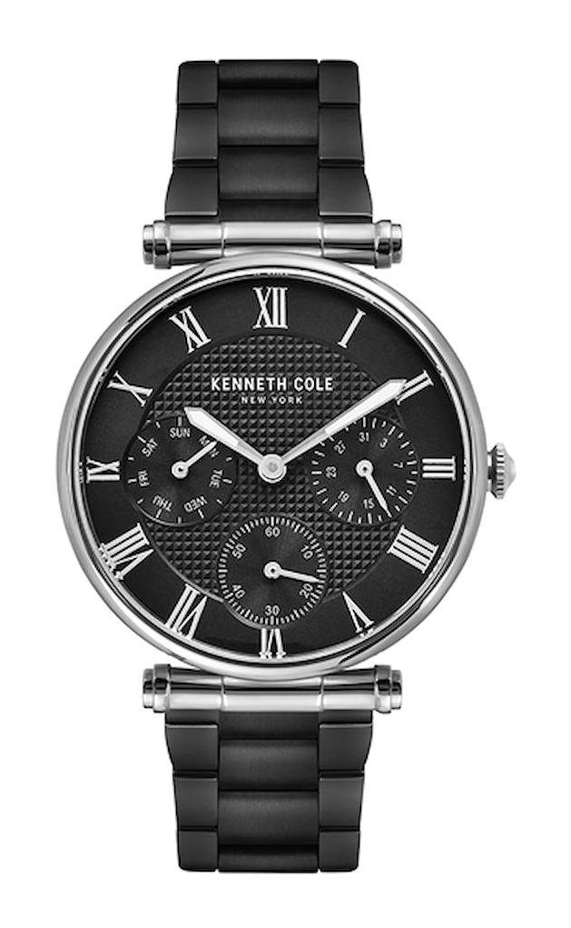 Kenneth Cole KC50750003 Takvimli Siyah Çelik Kordon Analog Erkek Kol Saati