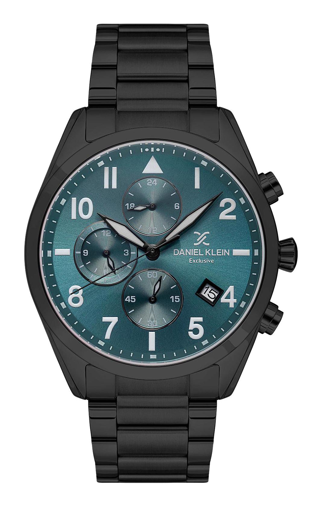 Daniel Klein DKE.1.10584.6 Takvimli 45 mm Siyah Metal Kordon Analog Erkek Kol Saati