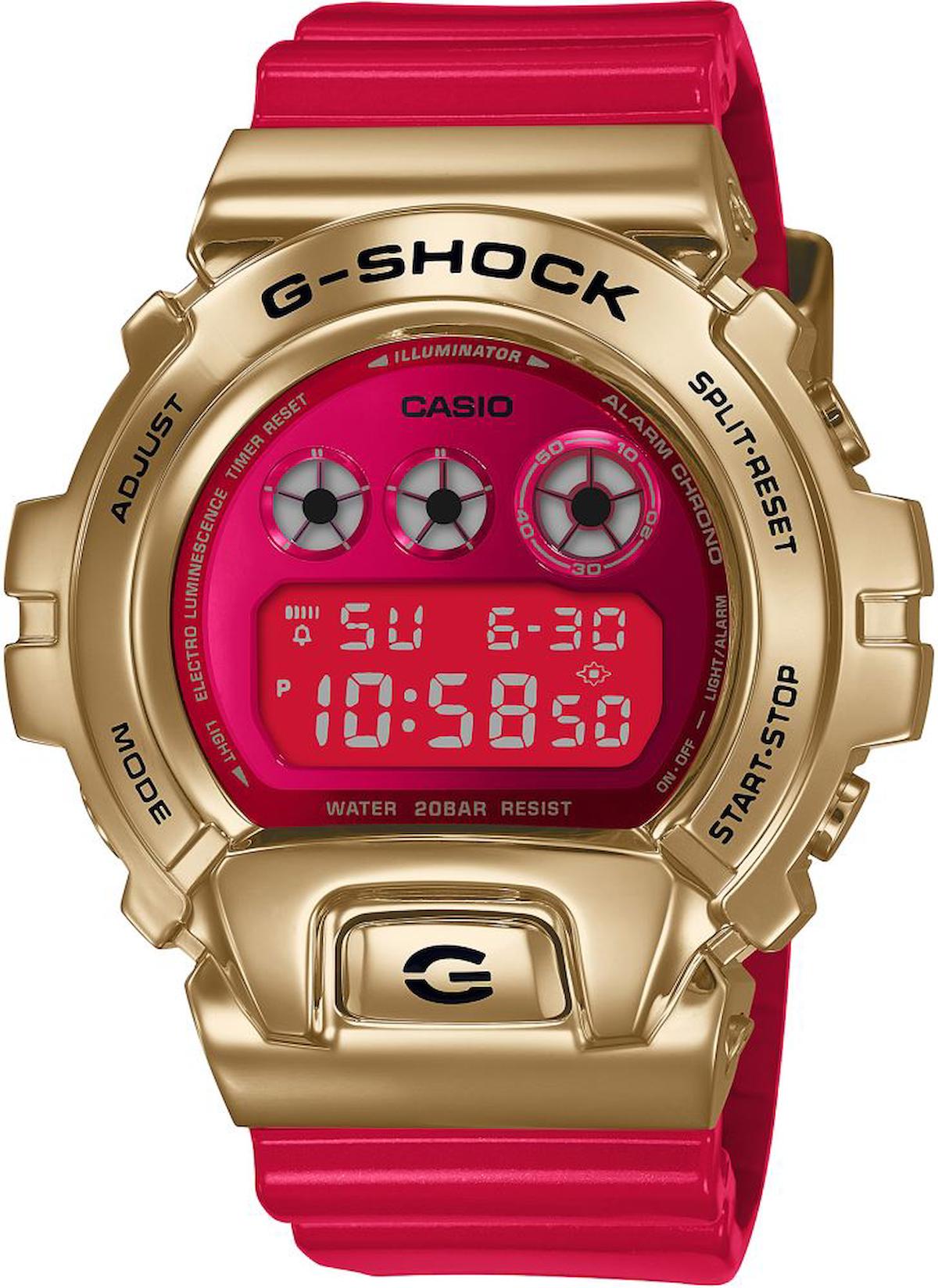 Casio GM-6900CX-4DR Takvimli 49.7 mm Kırmızı Silikon Kordon Analog Kol Saati